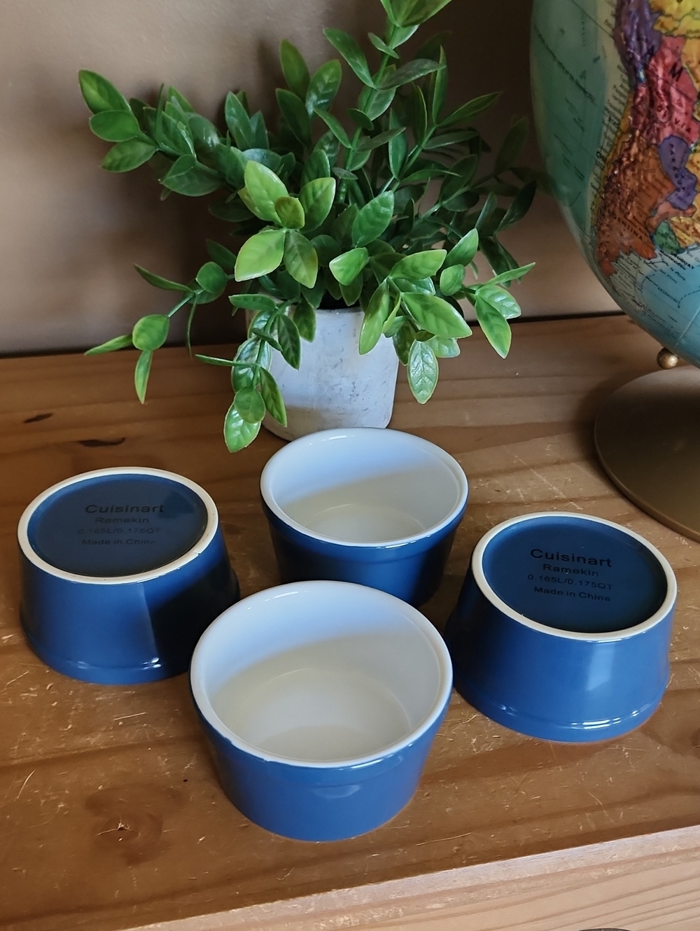 Cuisinart Blue Stoneware Ramekins - Set of 4
